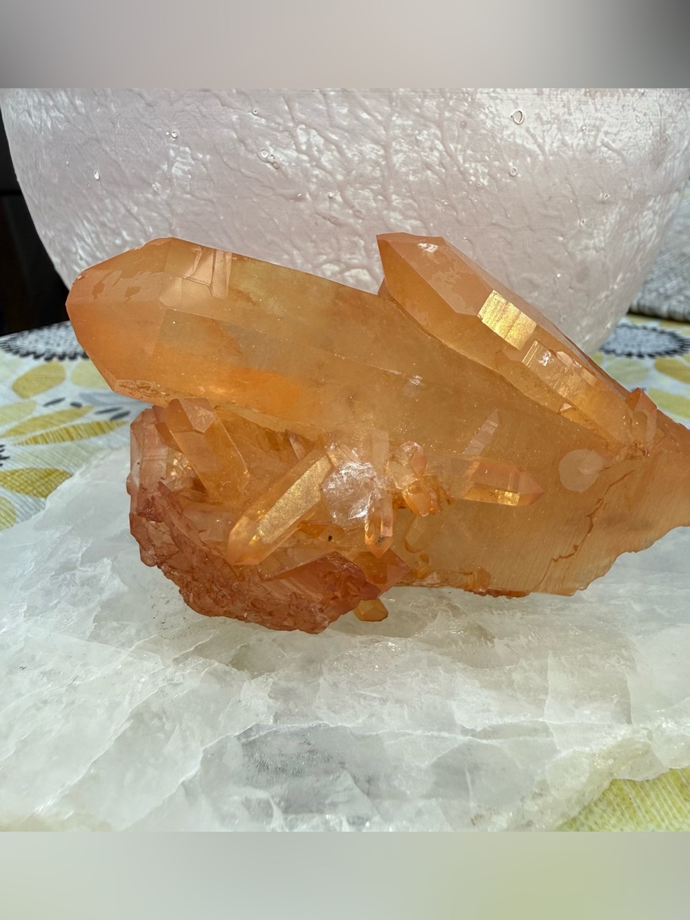 Tangerine Quartz Cluster from South Africa